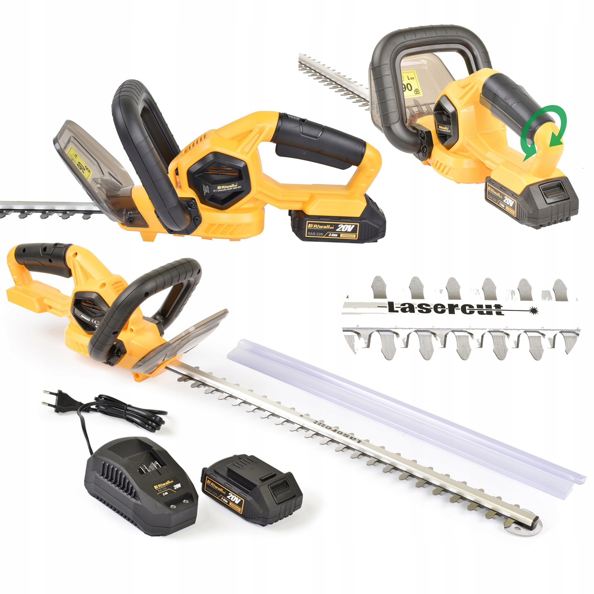 Akumulátorové elektrické nožnice Riwall 51 cm 20 V